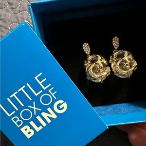 Daniela Swaebe Gold and cubic zirconia dangle earrings